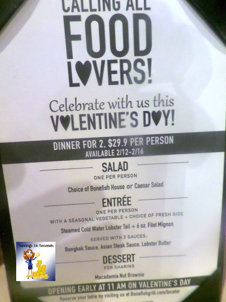 Check out the ValentinesDay menu at Bonefish Grill ad